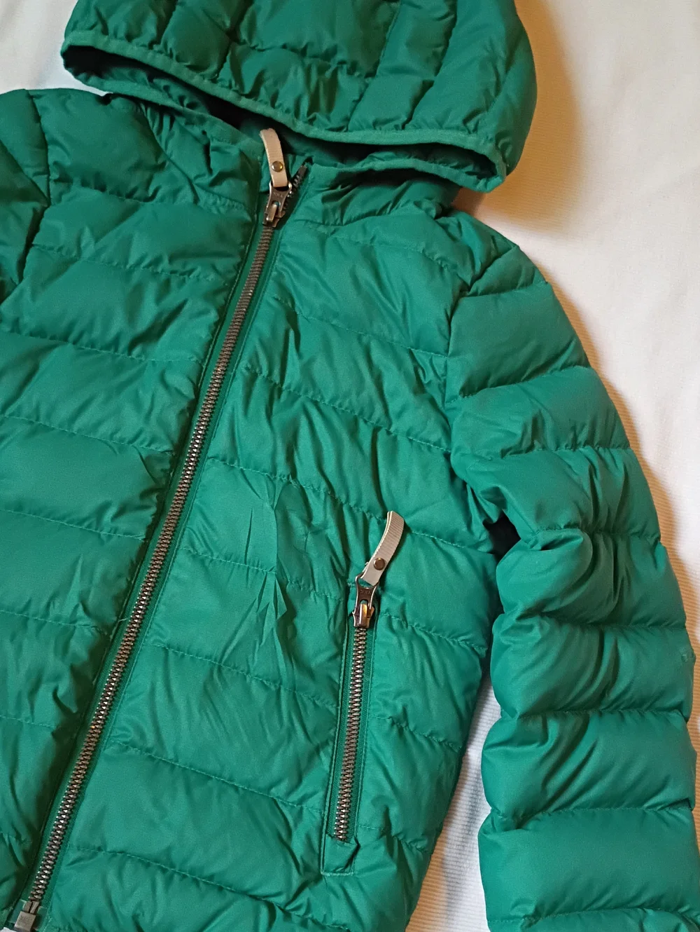 Hanna Andersson Green Hooded Puffer Jacket